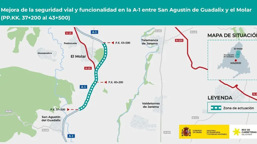 Proyecto para mejorar la seguridad vial de la A-1